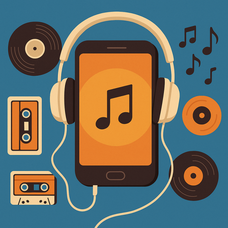 Приложение за слушане на музика от 70-те, 80-те и 90-те години